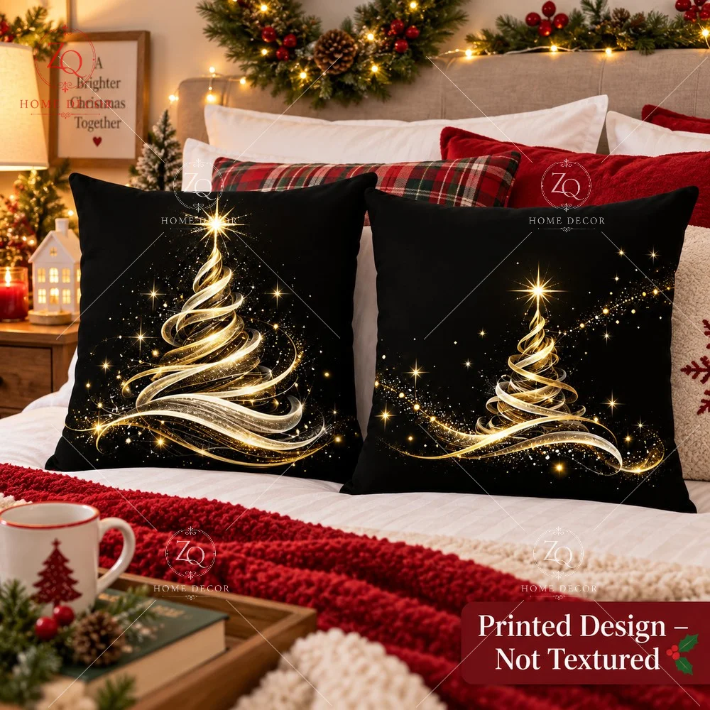 Christmas Nutcracker Cushion Cover 18x18 Inches Peach Skin Velvet Pillowcase Holiday Living Room Sofa Bed Home Decor