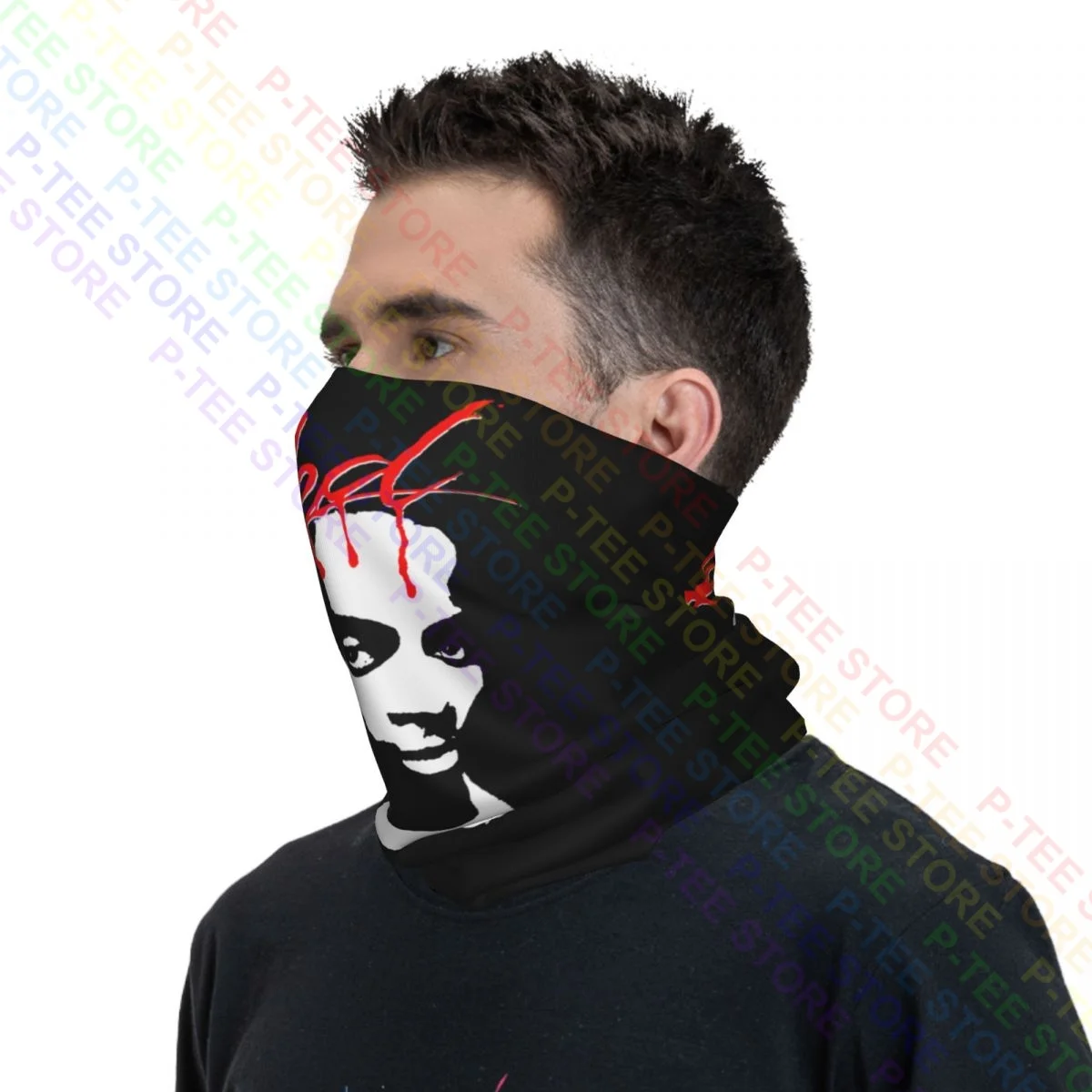 Toda lotta carti vermelho novo playboi carti rapper pescoço gaiter lenço bandana máscara facial mais quente correndo proteção solar