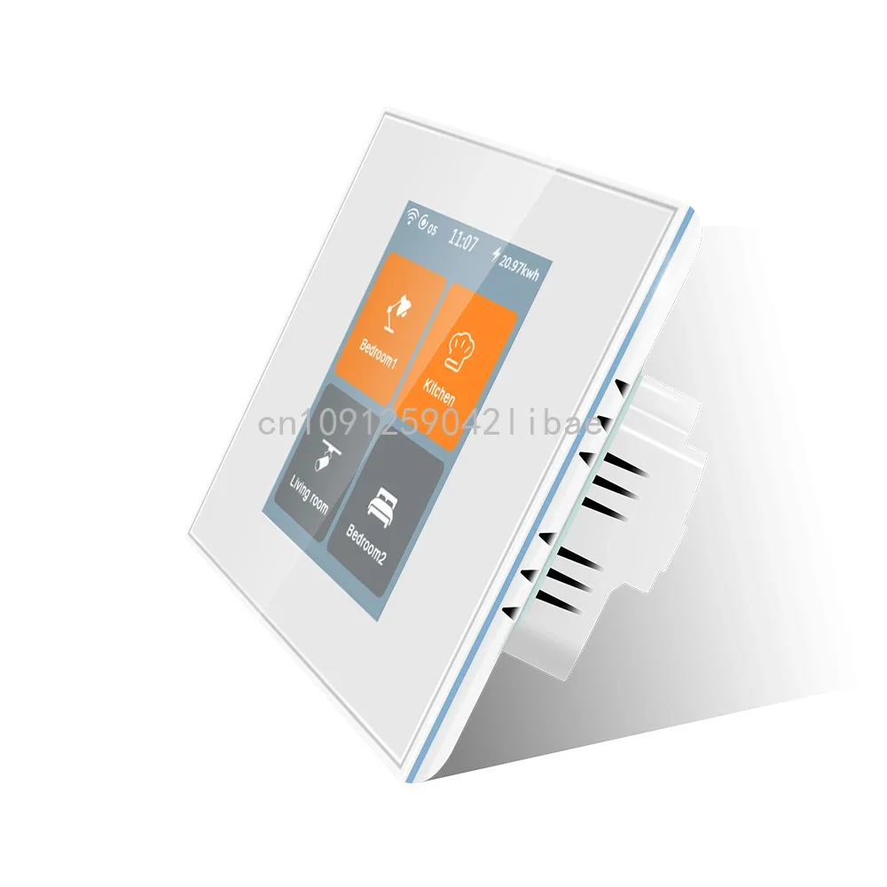 L8 LCD Touch Panel Smart Switch 4 Gang Light Lanbon WiFi Mesh Zigbee Support Voice Control Google Alexa Siri Tuya HomeKit