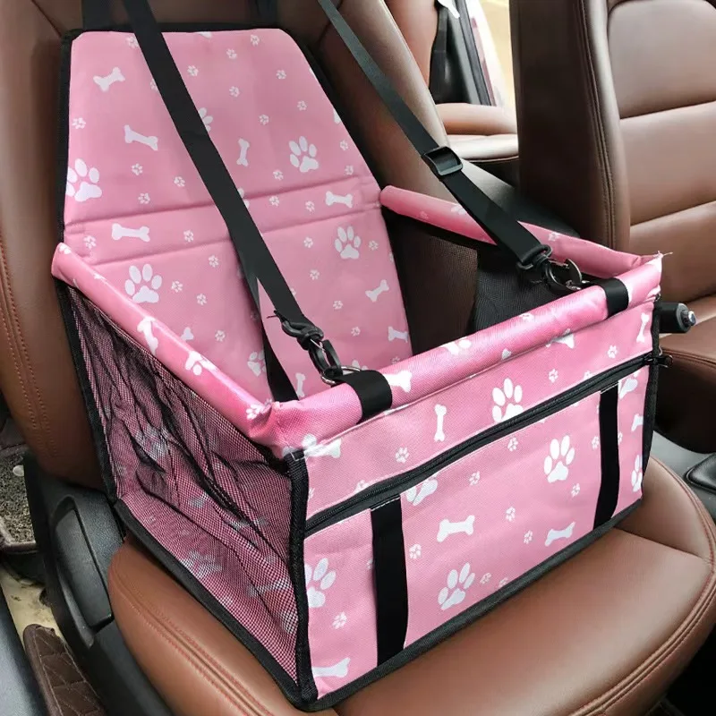 

Dog Car Seats, Pet Car Seats, Puppy Portable Pet Booster Car Seats, with Safety Leash, Breathable and Foldable Pet Car Baskets