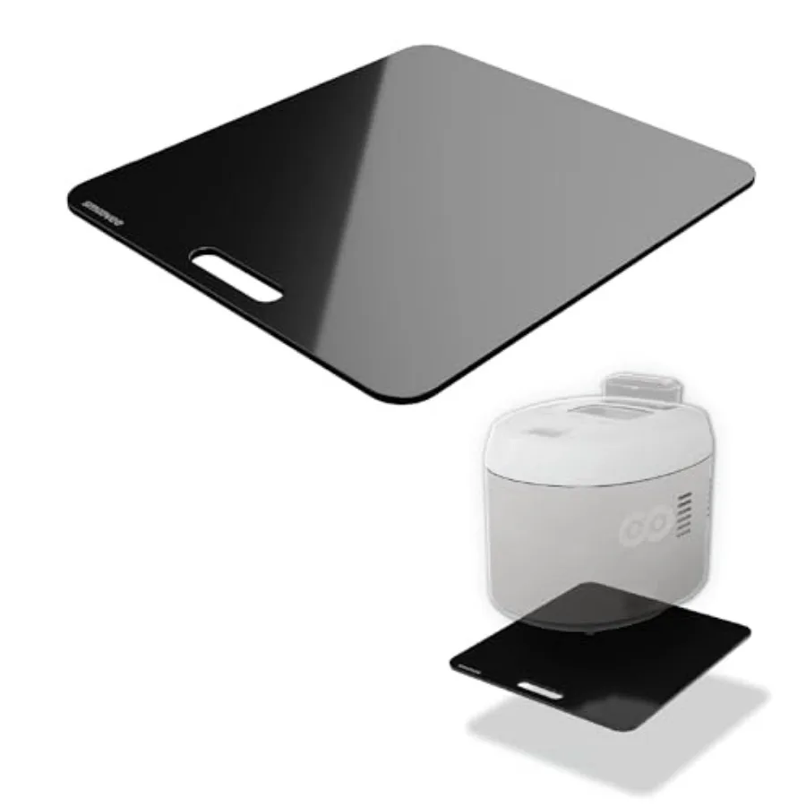 

Smoovee - Sliding Surface - 14.94 x 13.39 inch, Appliance Rolling Tray for Kitchen Appliances 360° Wheels, Stainless Steel Hubs