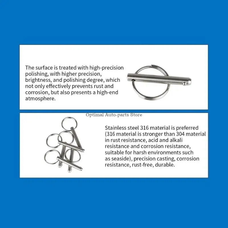 

High-Strength 316 Stainless Steel Quick Release Ball Pin 38mm for Marine Hardware