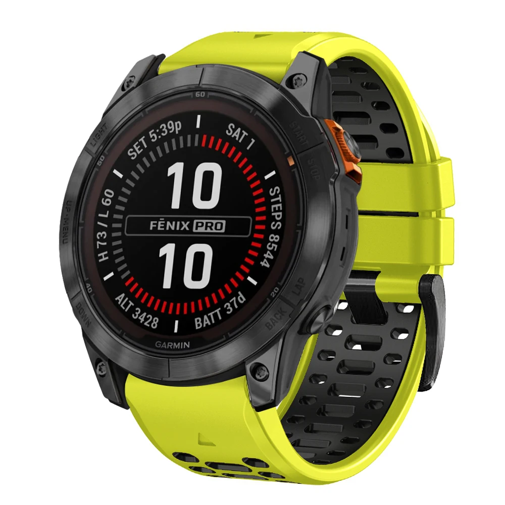 QuickFit 22 mm 26 mm atmungsaktives Sport-Silikonarmband für Garmin Fenix 7X 7 Pro 6X 6 5 5X Plus/Epix 2 47 mm 51 mm Armband-Uhrenarmbänder – Detail 26