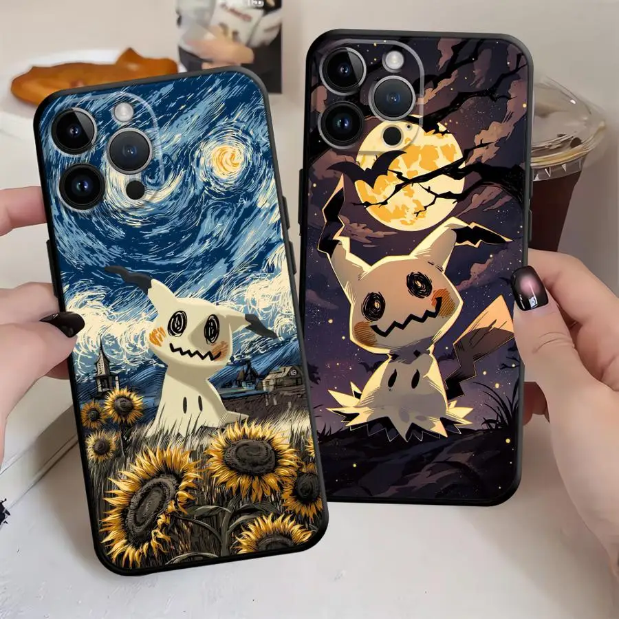 Funny Pokemon Mimikyu Funda Phone Cover Phone Case for Apple iPhone 16 17 Pro Max 13 12 15 Pro 7 8 14 11 Air XR XS MAX