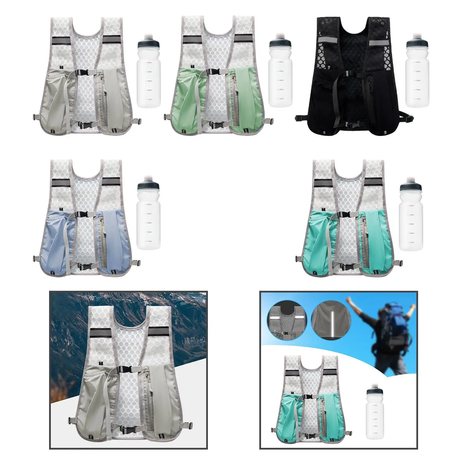 

Универсальный рюкзак для бега с отделением для бутылки, дышащий жилет для походов, марафона и велоспорта