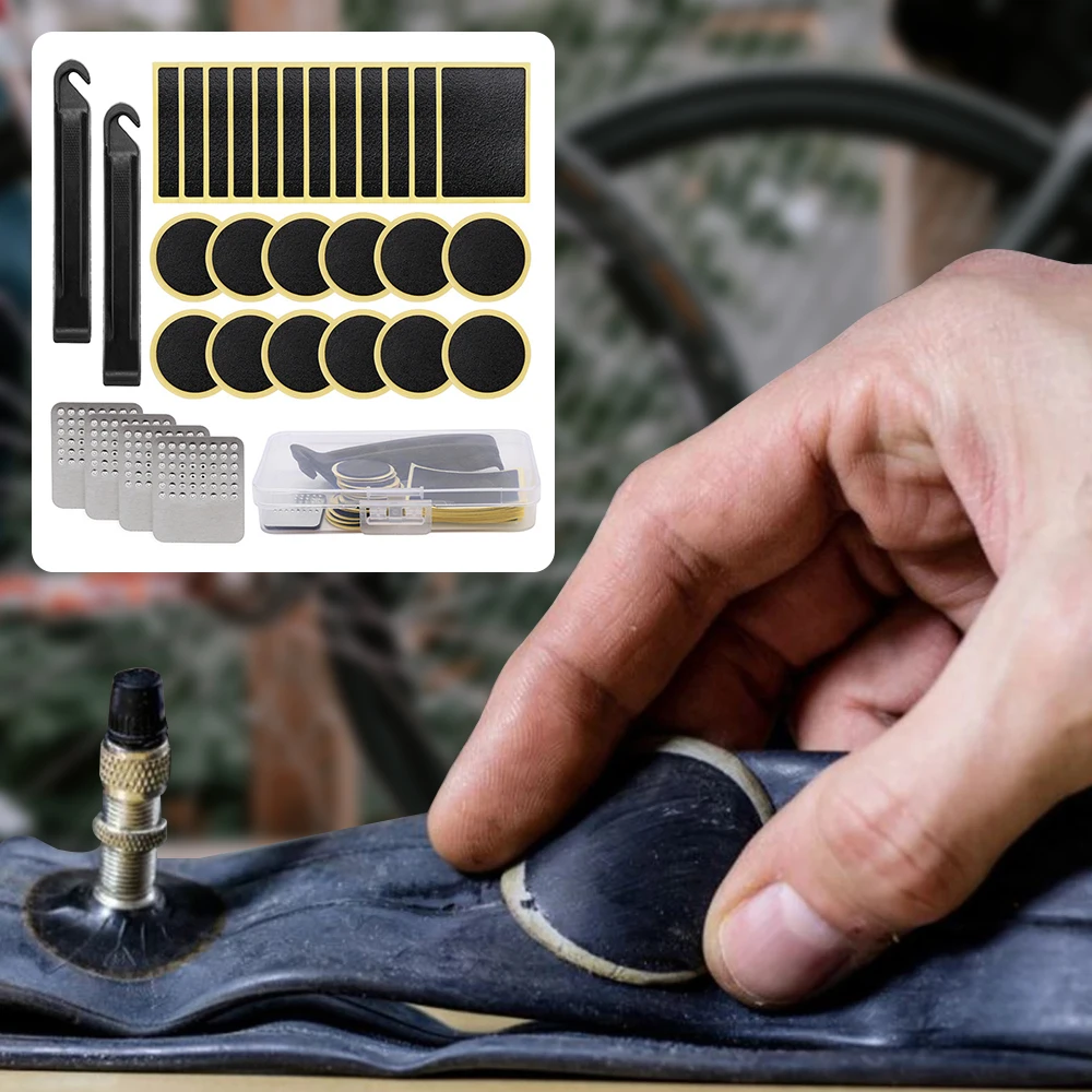 Bicicleta portátil Repair Kit, conveniente, Patches Glueless, durável Handy Set, manutenção de bicicletas, Top-rated Tire Alavancas