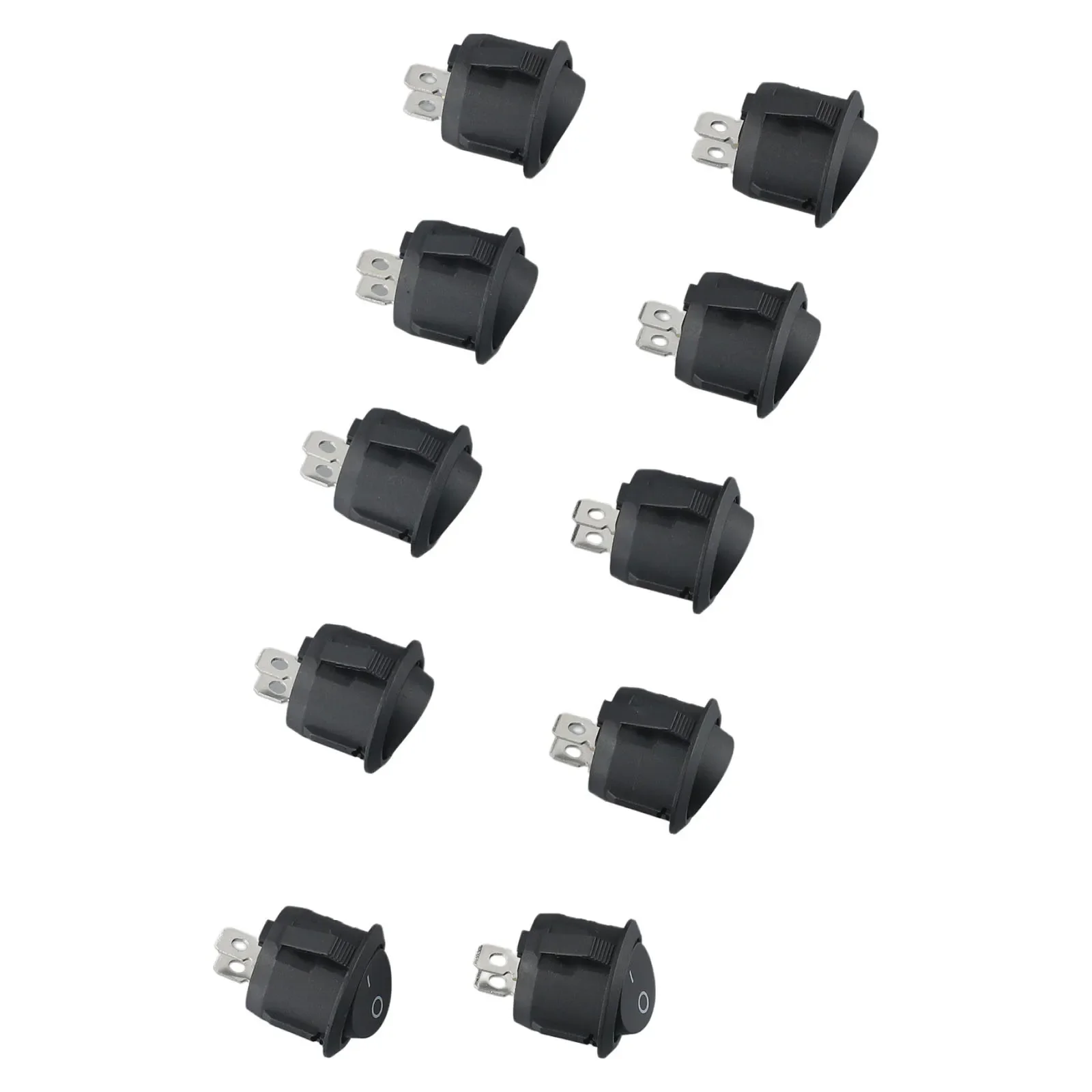 

10PCS 6A250v Round Rocker Switch ON/OFF 2 Pin SPST Camper Van Caravan Motorhome 20MM Sealed For Lights Appliances