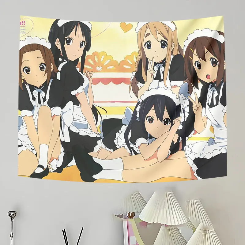 VIKAMA K-ON! Anime-Mädchen-Wandteppich mit rosa Hasenohren, Boxmotiv, Wandbehang für Otaku-Schlafzimmer – Detail 3
