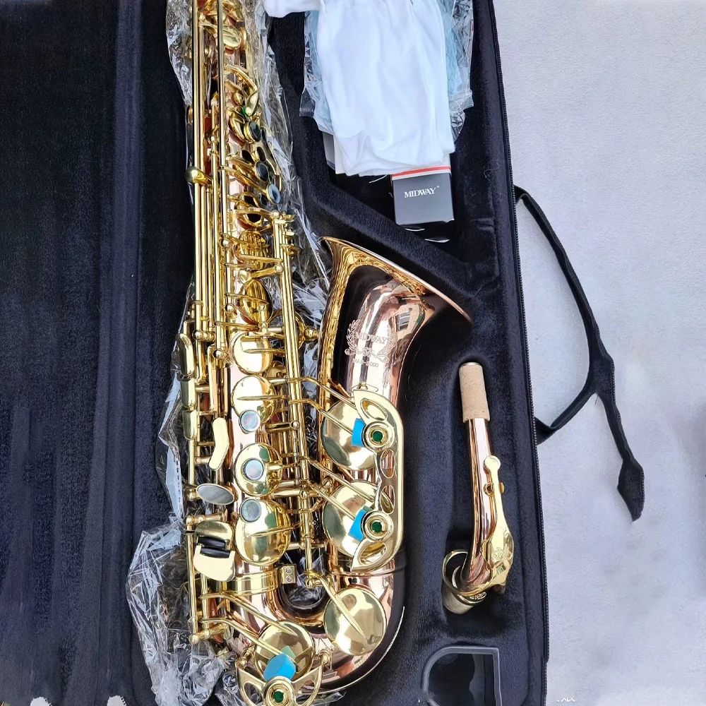 Alto Saxophone MAS-2000 New Arrival E-Flat Phosphor Copper Double Rib Key Woodwind Instrument with Accessories Eb sax alto