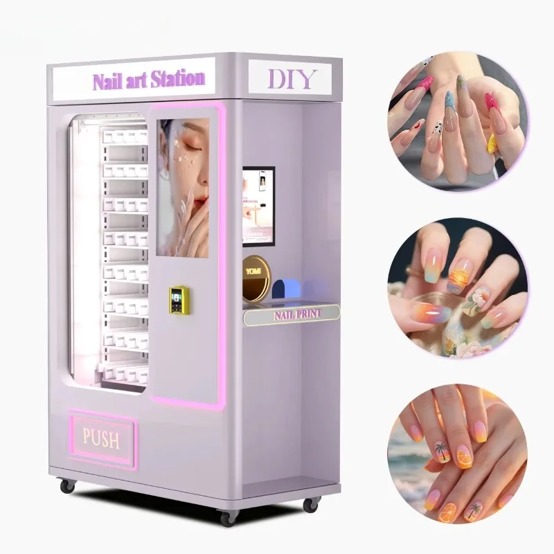 Custom 3D Smart Nail Printer Vending Machine Self-Service Nail Beauty Machine Automatic Nail Printer with Card Reader