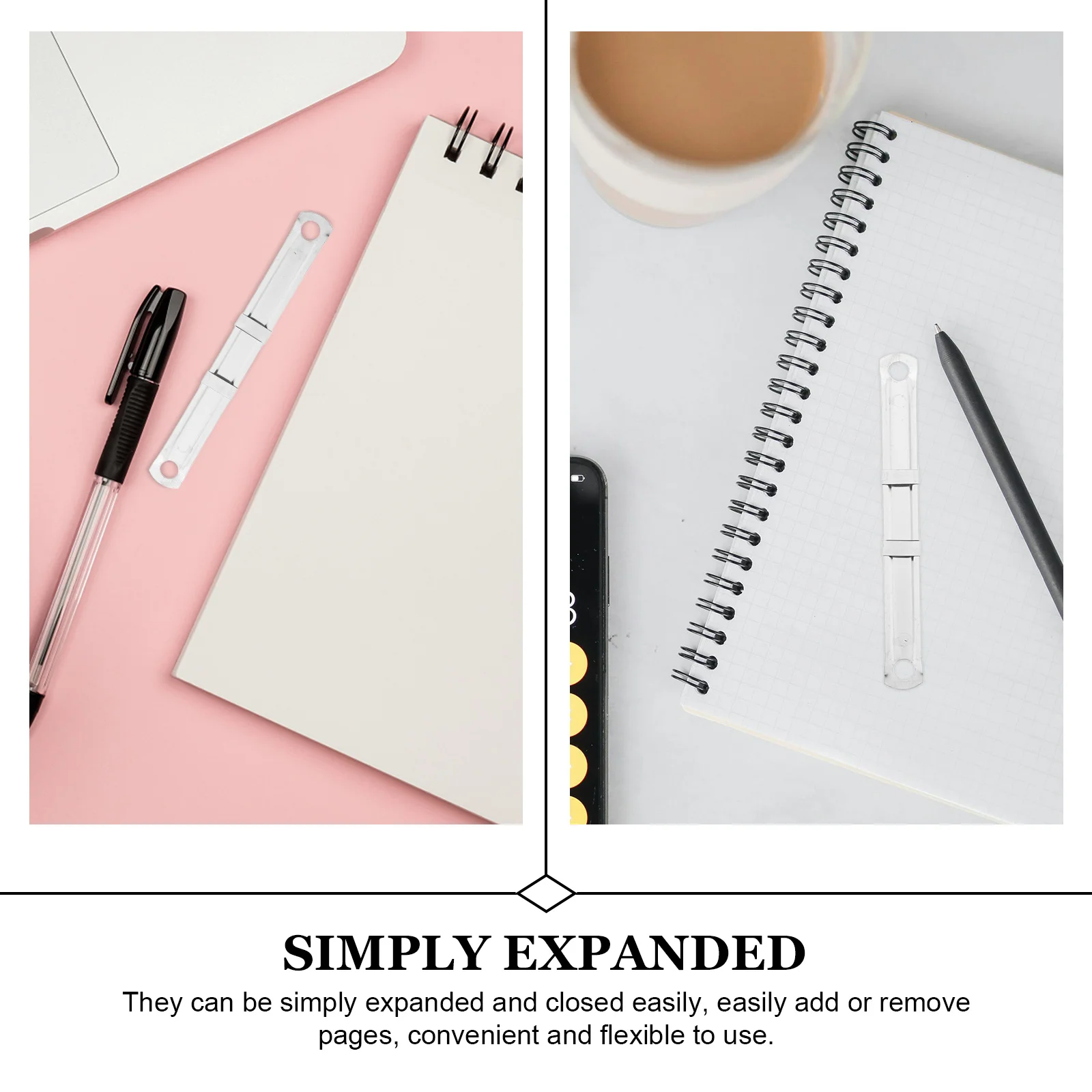 100 Pcs Fastener Metalbindingclipbindingringbindingstrip Office Prong Bases Practical Clips