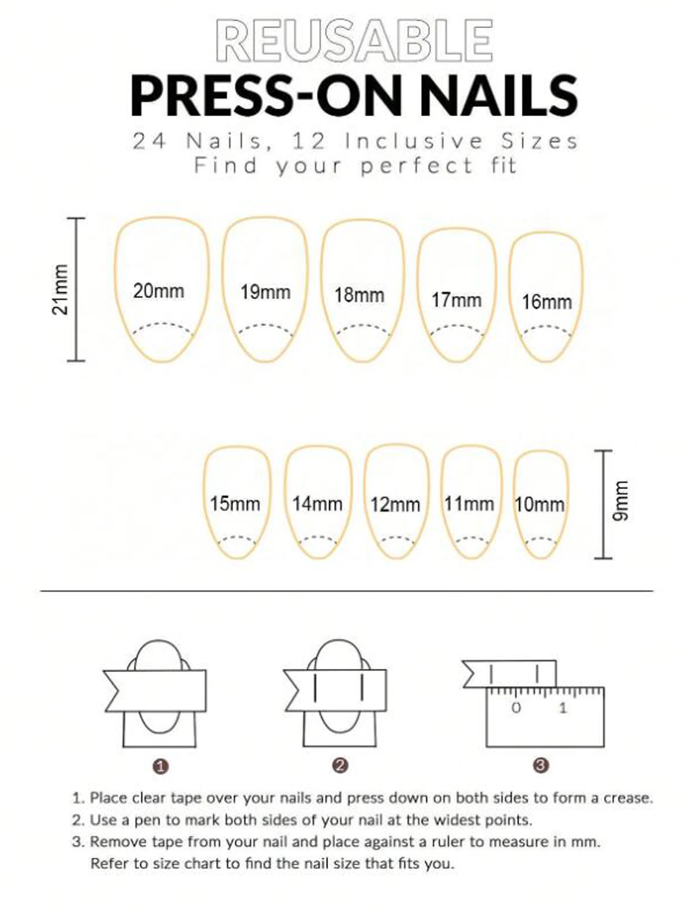 24pcs Medium Almond White French False Nails 3D Candy Color Pearls Alloy Staburst Nail Charms Wearable Press On Nails Fake Nail