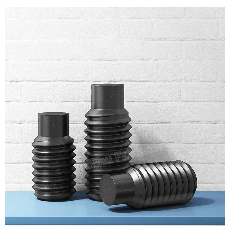 M3 M4 M5 M6 M8 M10 M12 Grade 12.9 Steel Allen Head Hex Hexagon Socket Set Screw with Dog Point Grab Grub Convex End Bolt DIN915