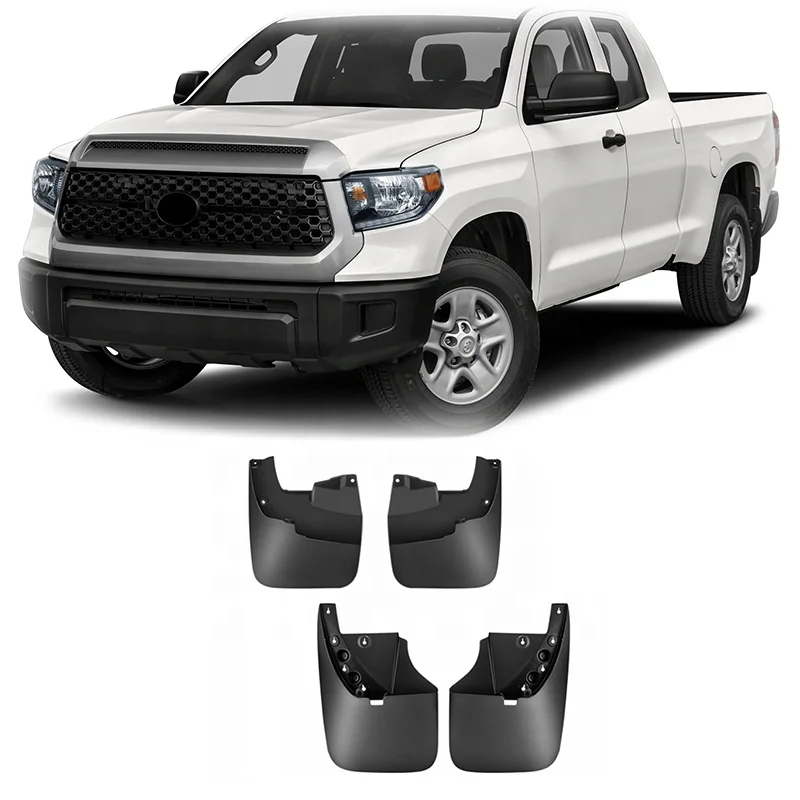 PP Soft Plastic 4x4 Car Fender Flare Splash Guards Mud Flaps Mud Guard for 2007-2021 Toyota Tundra Mud Guard