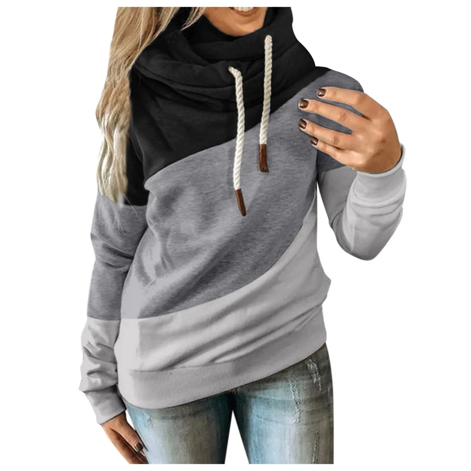 S-5XL Size Autumn Winter Thick Warm Coat Leopard Splicing Hooded Loose Women Hoody Sweatshirt Pullover Casual Tops Long Sleeve