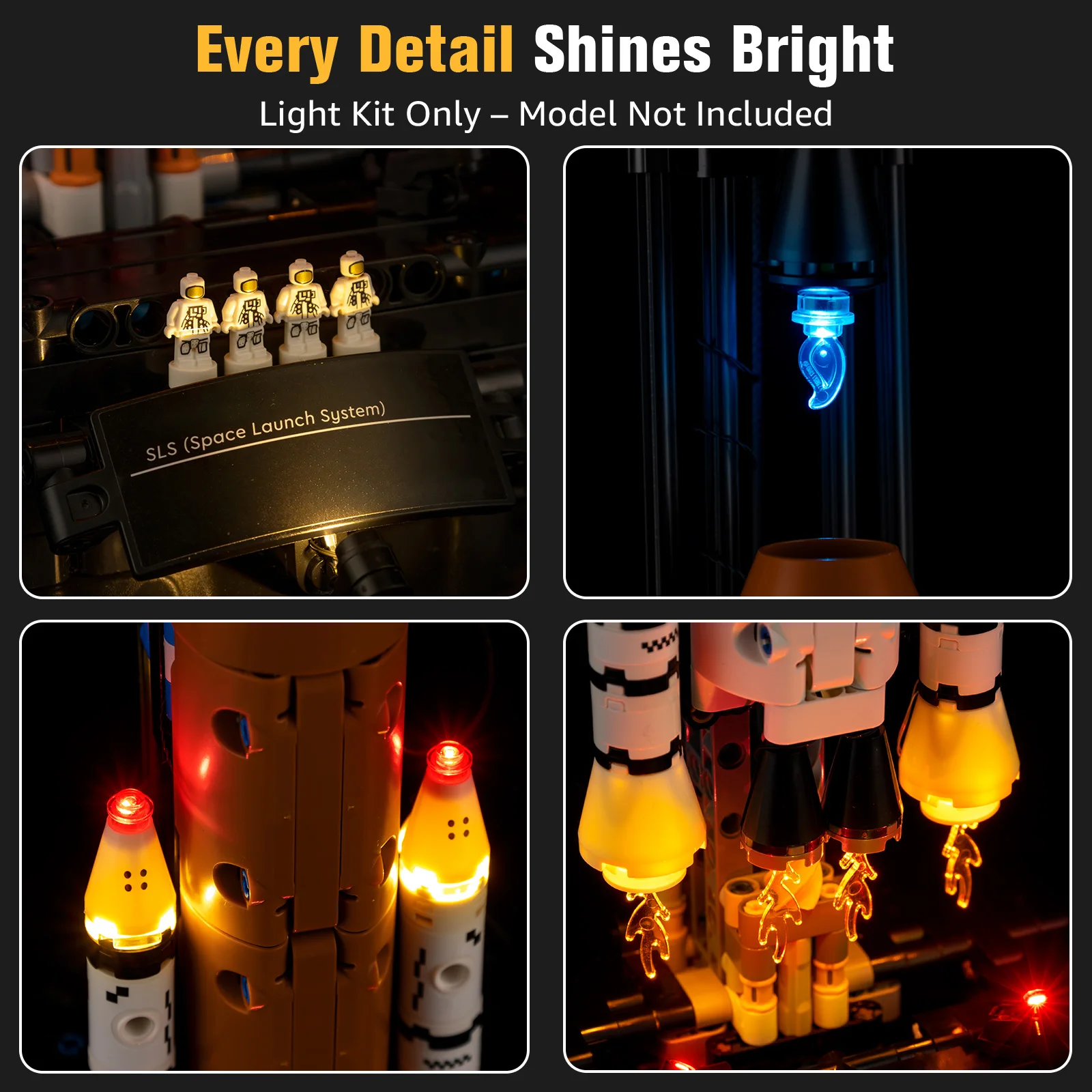 Kit luce a led per Nasa Artemis Sistema di lancio spaziale Rocket 42221 Modello Giocattoli fai da te Set Blocchi di costruzione non inclusi