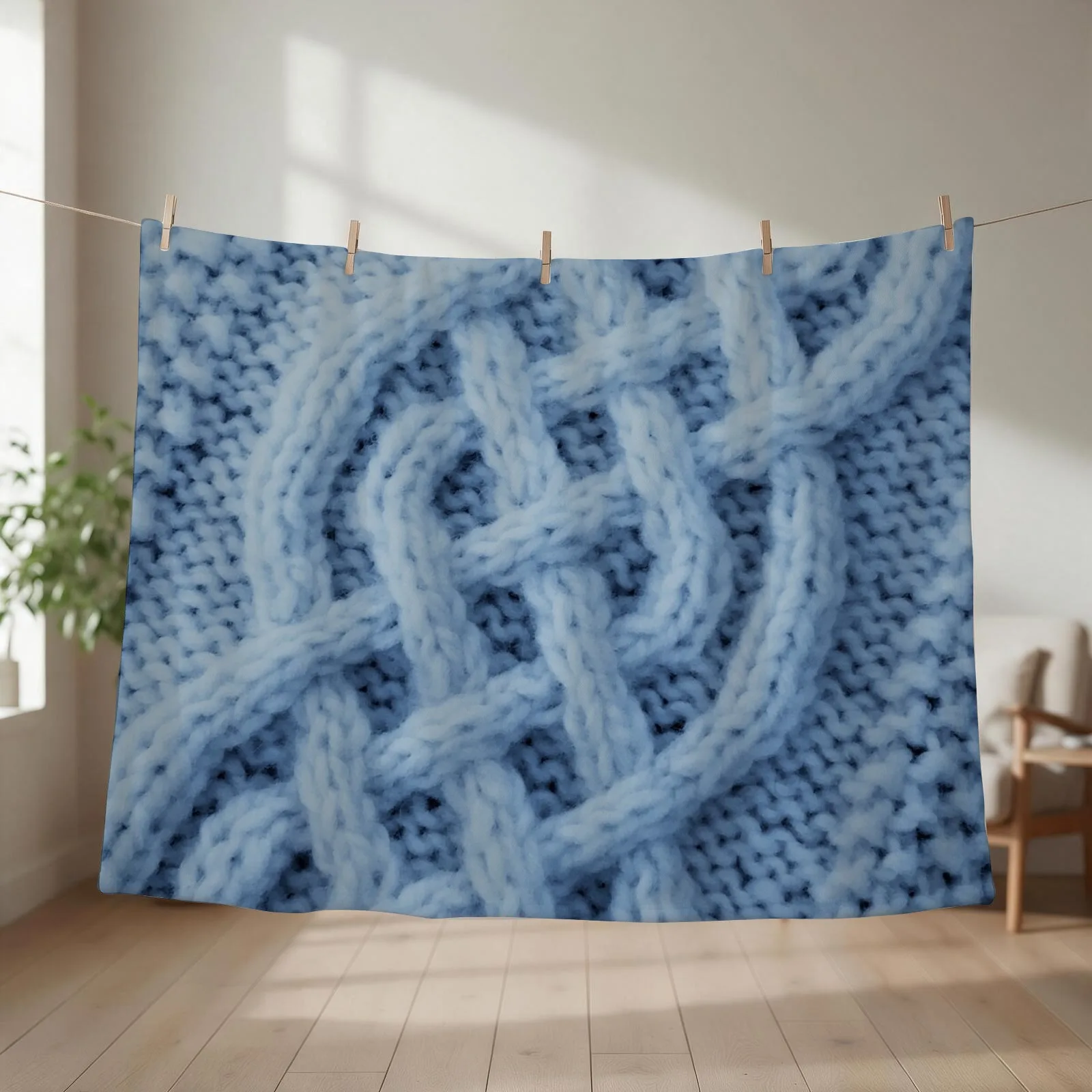 Arctic Cable Throw Blanket couch cozy soft plush fuzzy picnic outdoor blanket