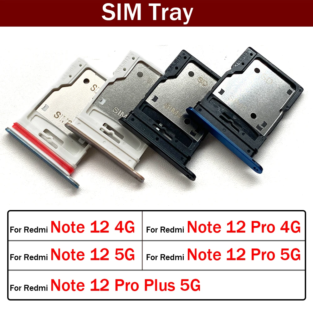 

SIM Card Slot SD Card Tray Holder Adapter For Xiaomi Redmi Note 12 12s Pro Plus 4G 5G