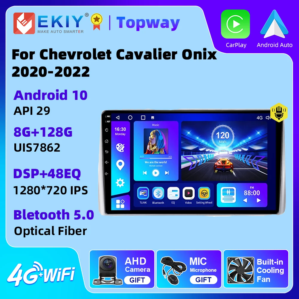 EKIY For Chevrolet Cavalier Onix 2020-2022 Car Radio Multimedia 4G WIFI Carplay GPS Navigation Android 10 Player 2 Din DVD