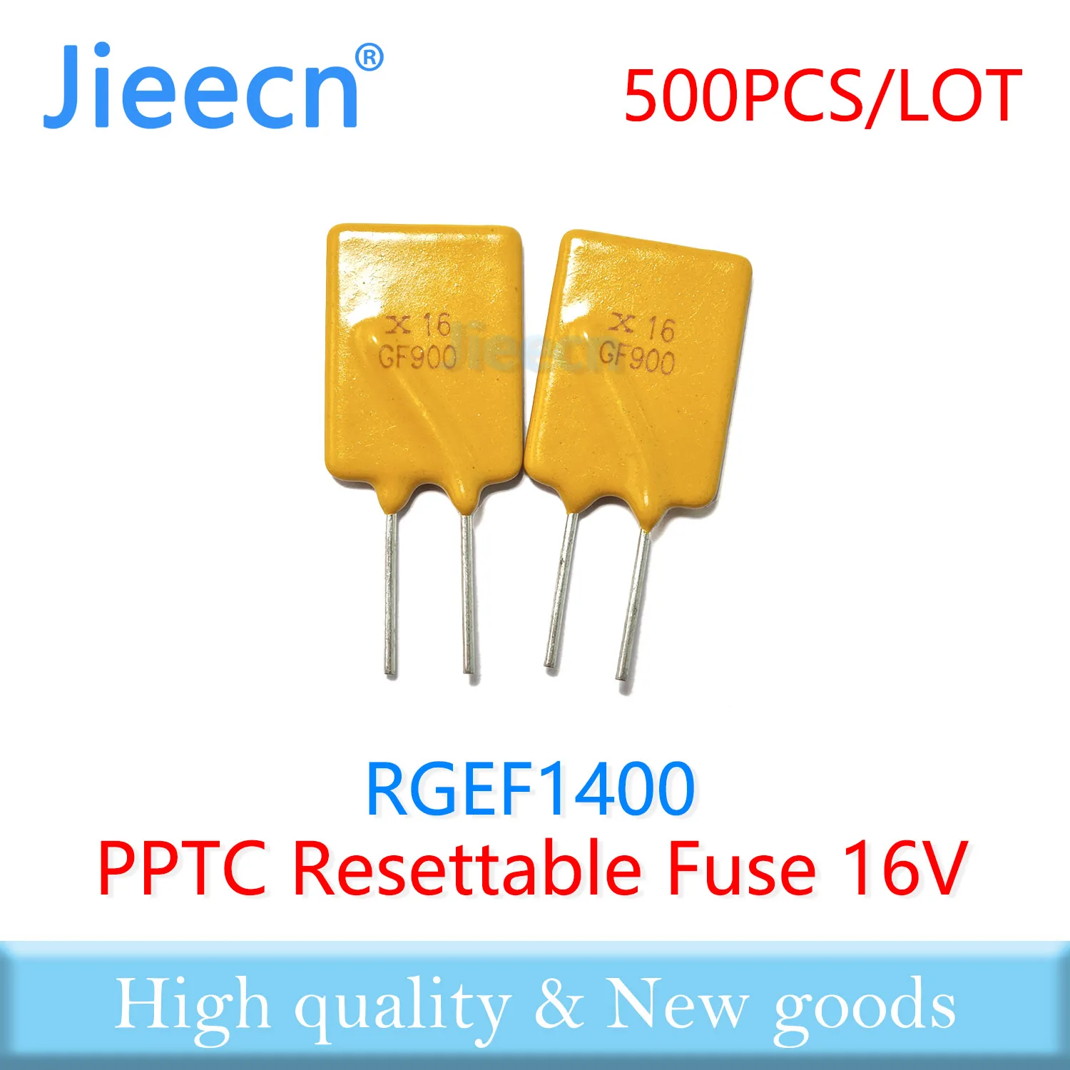 Jieecn 500PCS RGEF1400 16V 14A GF1400 JK16-1400 Resettable Fuse PPTC DIP Chinese High Quality RGEF JK16