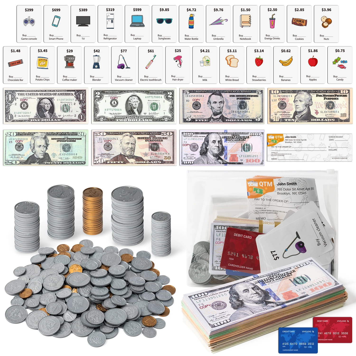 518Pcs Dollar Commemorative Currency Sets Party Favor Banknote Collection Gift Commemorative Note Coins for Birthday Anniversary