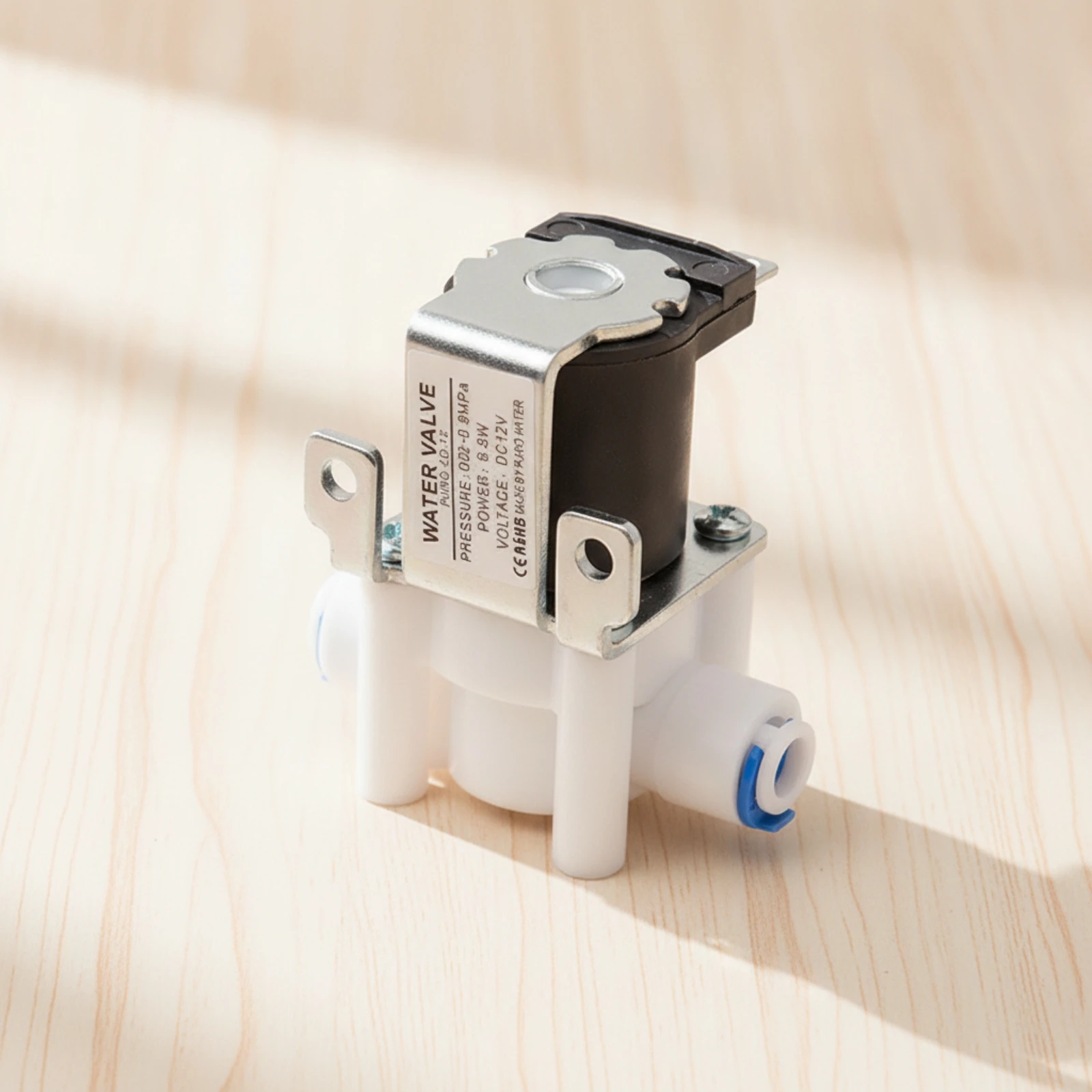 Inline Water Solenoid Valve Quick Connect 1/4 Inch Two Way Inlet Control for Home Water Purification Systems