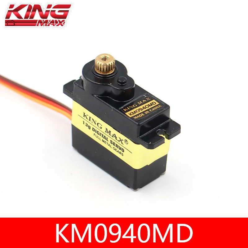 Kingmax KM0940MD KM0950MD Digital Metal Servo Iron Core Waterproof 13g/17g Rudder Steering for RC Airplanes Fixed Wing DIY