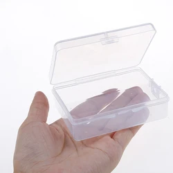 5Pcs Transparent Plastic Box For Trifles Parts Tools Toy Rectangular Storage Box Jewelry Display Box Screw Case Beads Container