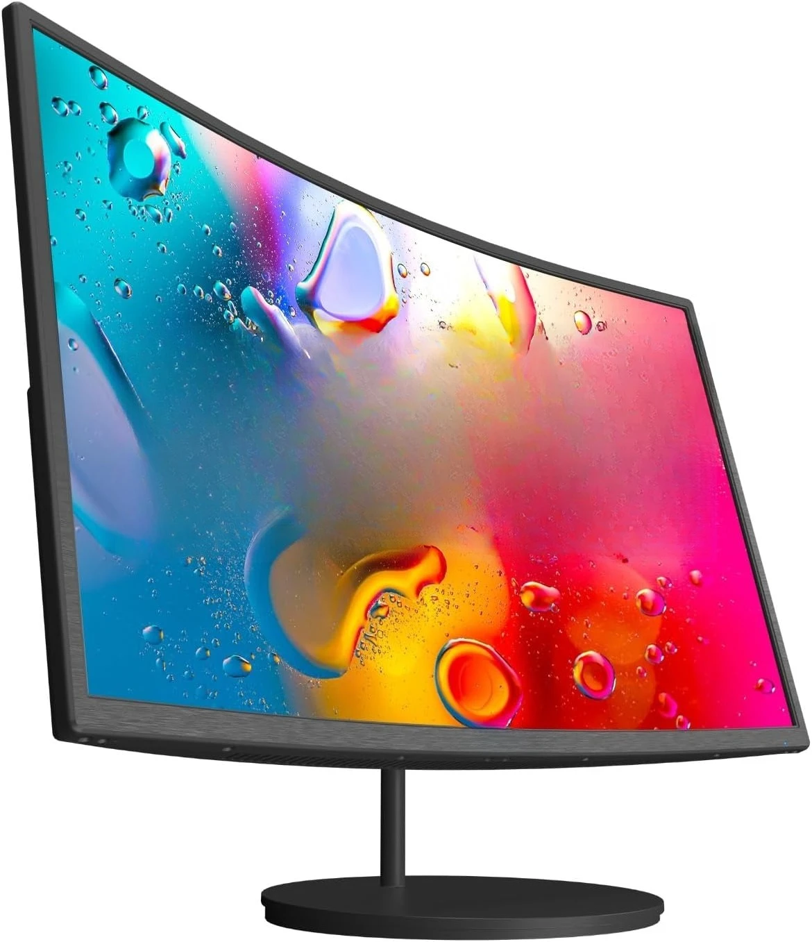 شاشة ألعاب منحنية مقاس 24 بوصة بدقة 1080 بكسل R1500 98% sRGB HDMI x2 VGA مكبرات صوت مدمجة، آلة تثبيت على الحائط VESA باللون الأسود · تخفيضات كبيرة