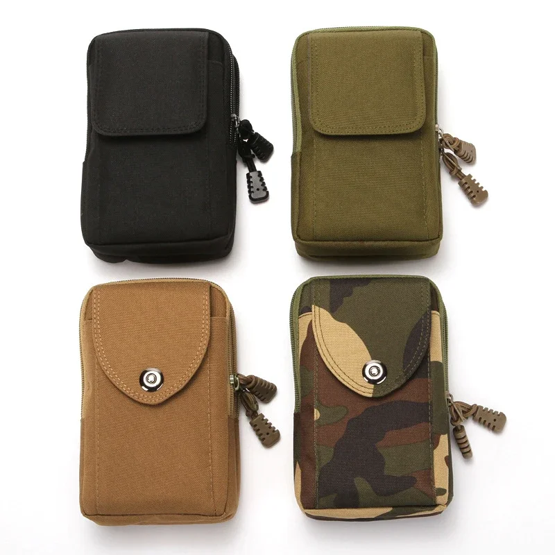 Riñonera de nailon duradera para hombre, monedero portátil de moda con compartimento para teléfono para uso informal al aire libre ​