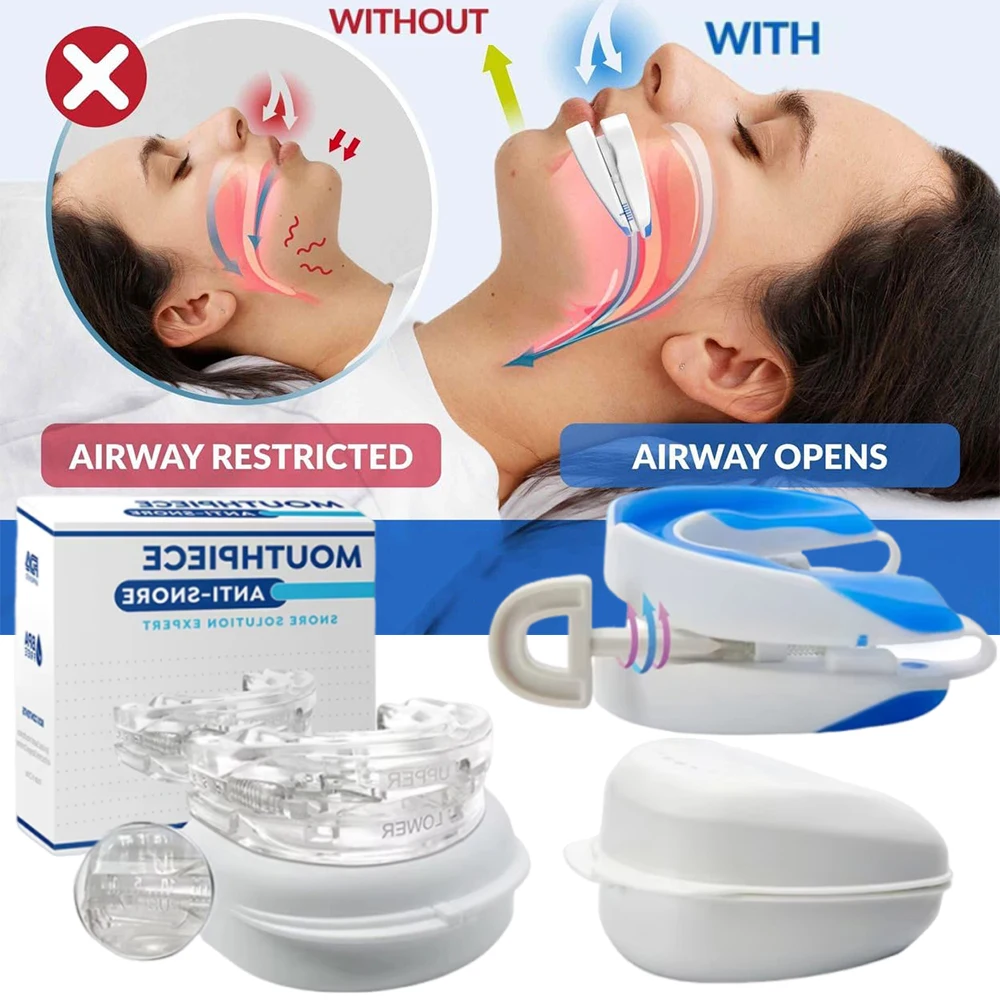 

Anti Snoring Mouth Guard Improve Sleeping Adjustable Snoring Mouth Guard Anti-Apnea Teeth Bruxism Stop Snoring Device Mouthpiece