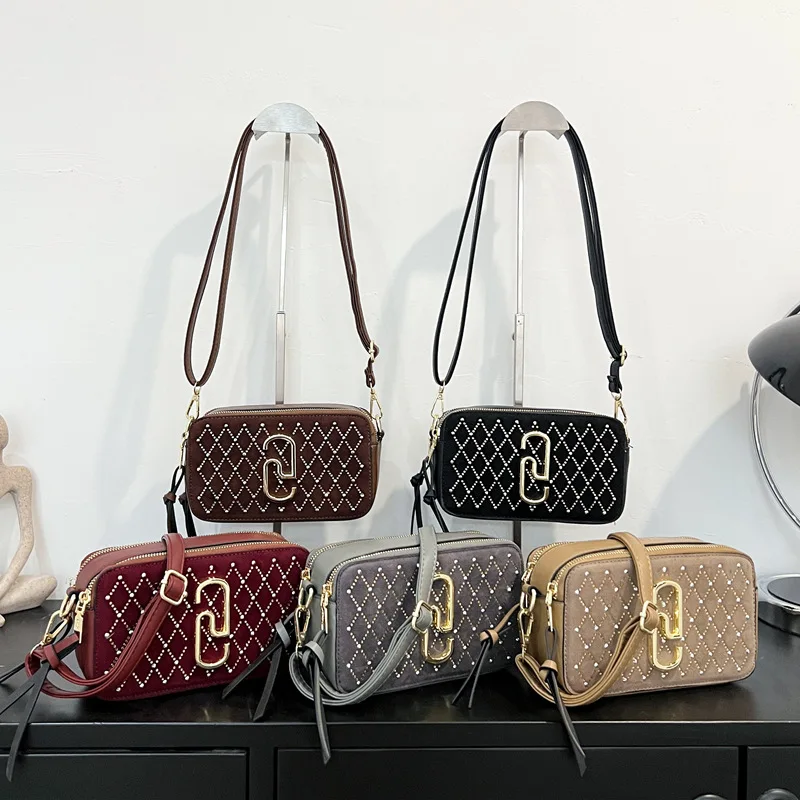 

2025 Mini Square Camera Bag for Women, Quilted Diamond Crossbody Bag Adjustable Chain Strap, Luxury Vintage Stylish Bestseller