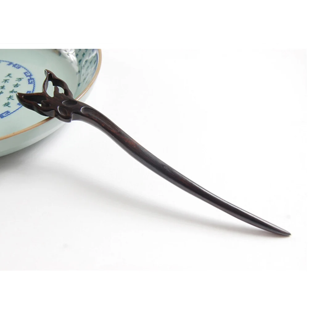 

Ebony Hairpin Long Bobby Pins Black Bamboo Chopsticks Vintage Wood Hair Stick Retro Accessories for Women Girls