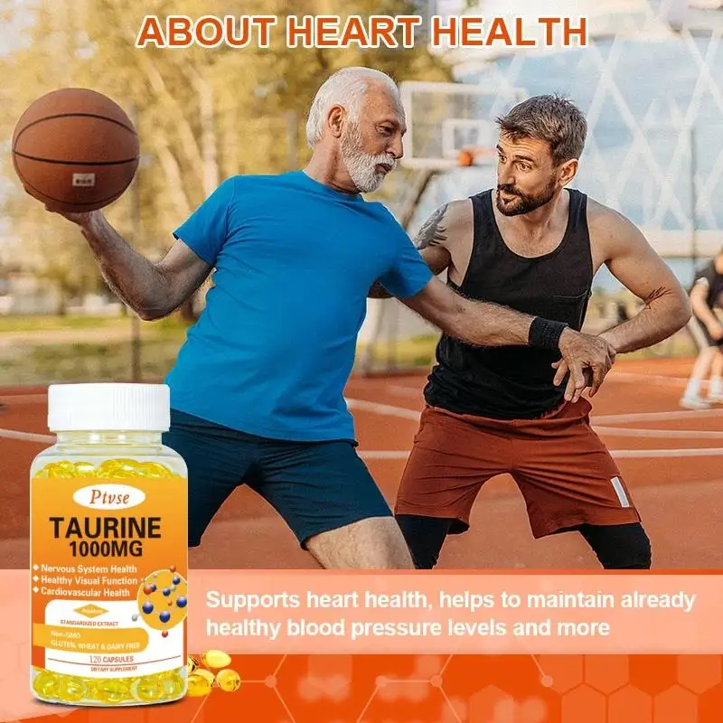 Taurine Capsules Regulating the Nervous System Protecting the Retina Balanced Rhythm Heart Health-Amino Acid Supplement