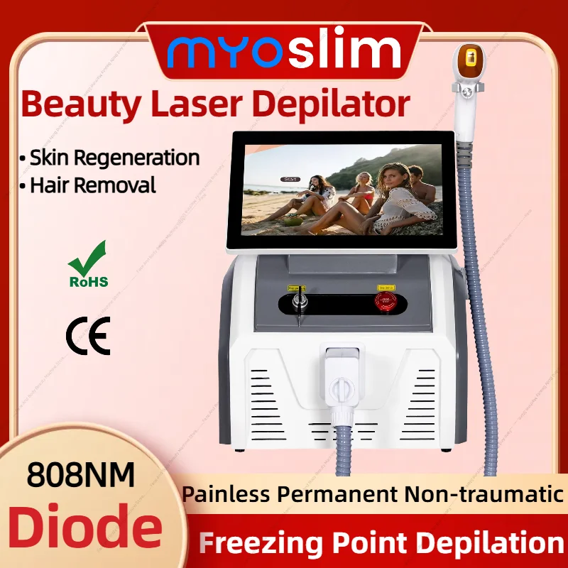 

New Semiconductor 808nm Laser Cooling System For Face And Armpit Painless And Non-invasive Permanent Depilator For Beauty Salon