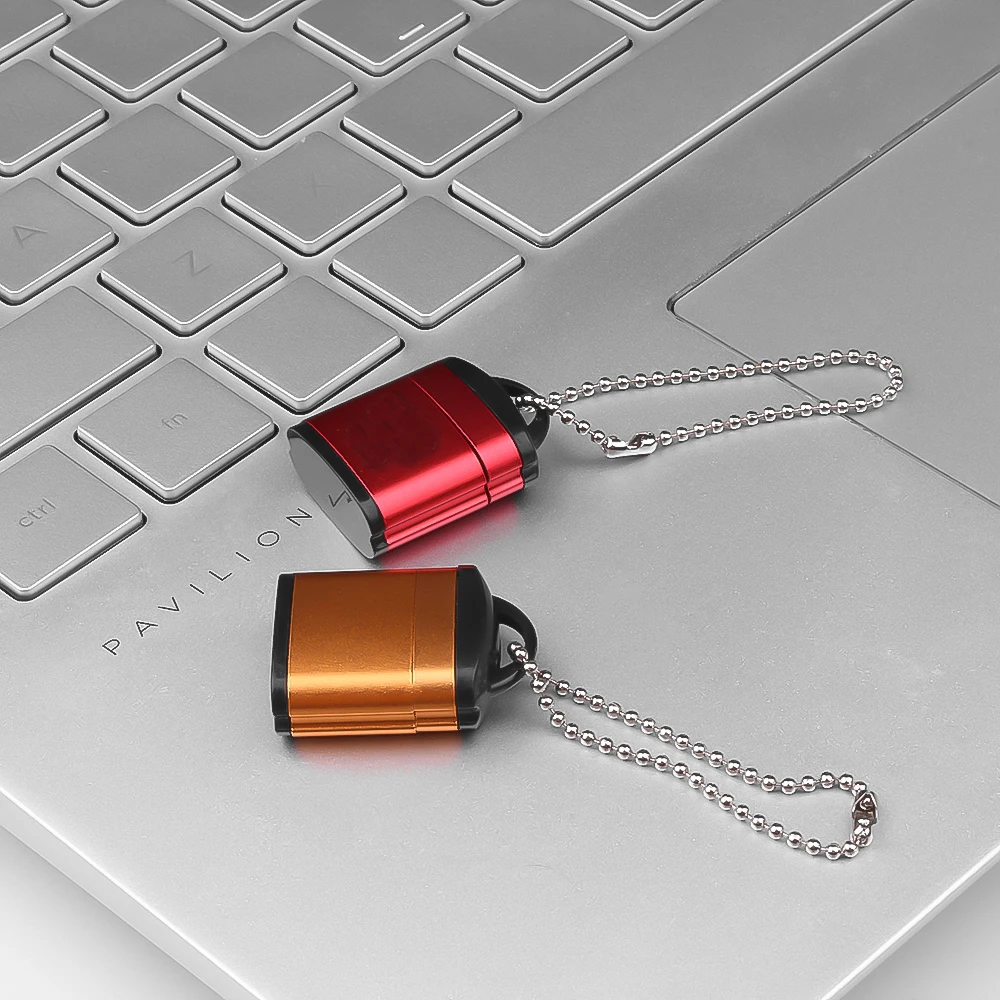 Pembaca Kartu USB2.0 Kecepatan Tinggi Adaptor Kartu TF USB Mini untuk Kartu Memori SD Mini untuk Notebook Laptop Desktop Komputer PC