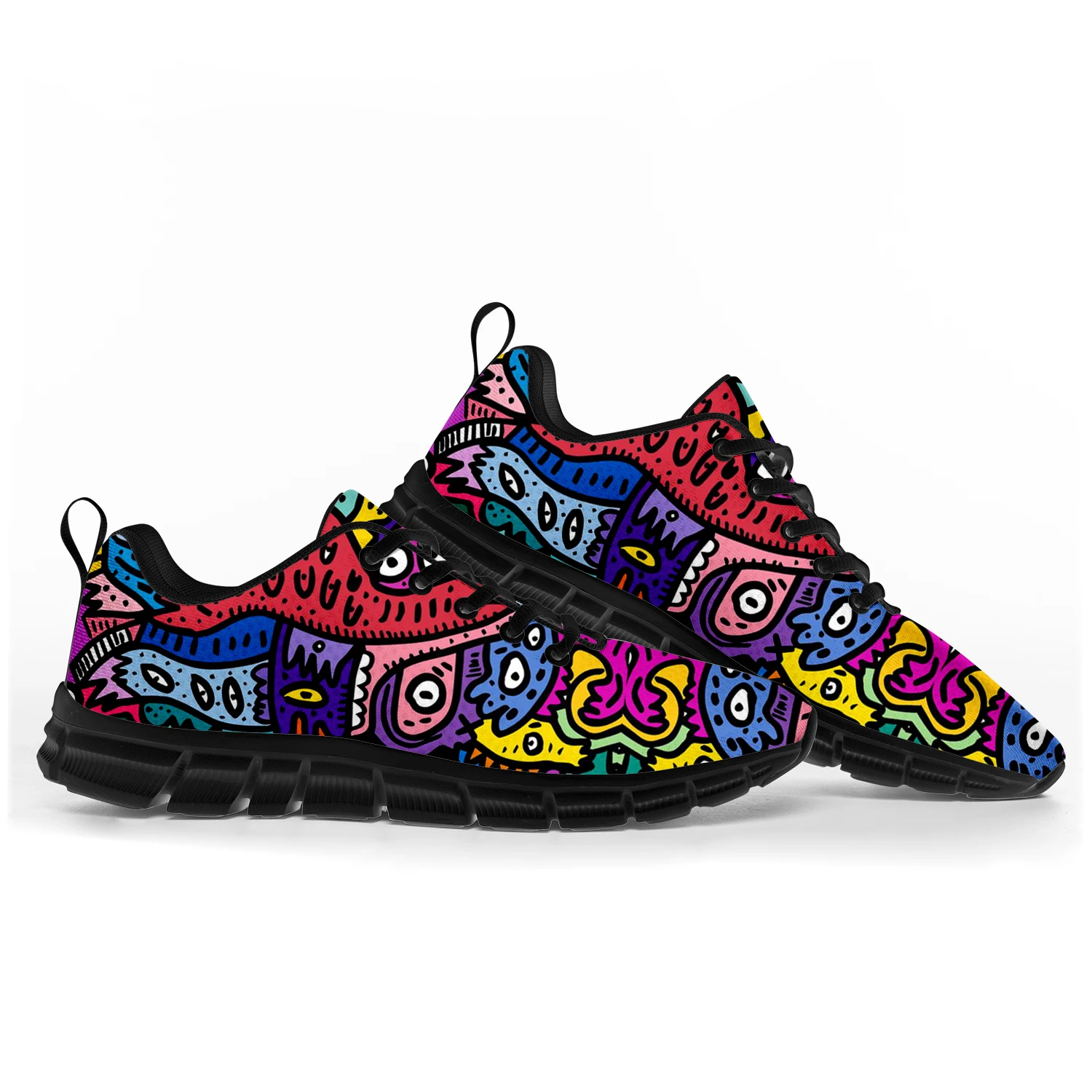 

Graffiti Monsters Street Art Sports Shoes Mens Womens Teenager Kids Children Sneakers Custom Made High Quality Couple Shoe