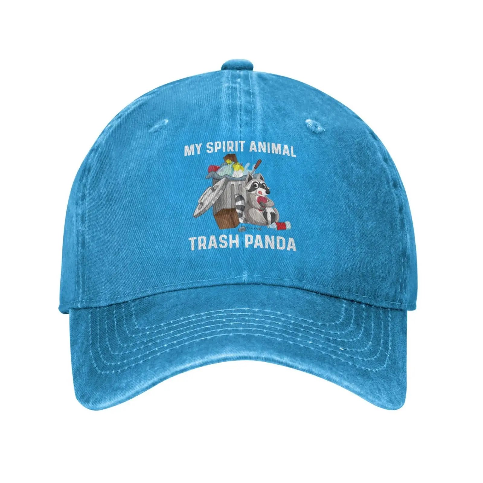 My Spirit Animals Trash Panda Baseball Caps Adult Denim Hat Pure Cotton Fashion Washed Hats Men Women Sports Sunhat For Daily