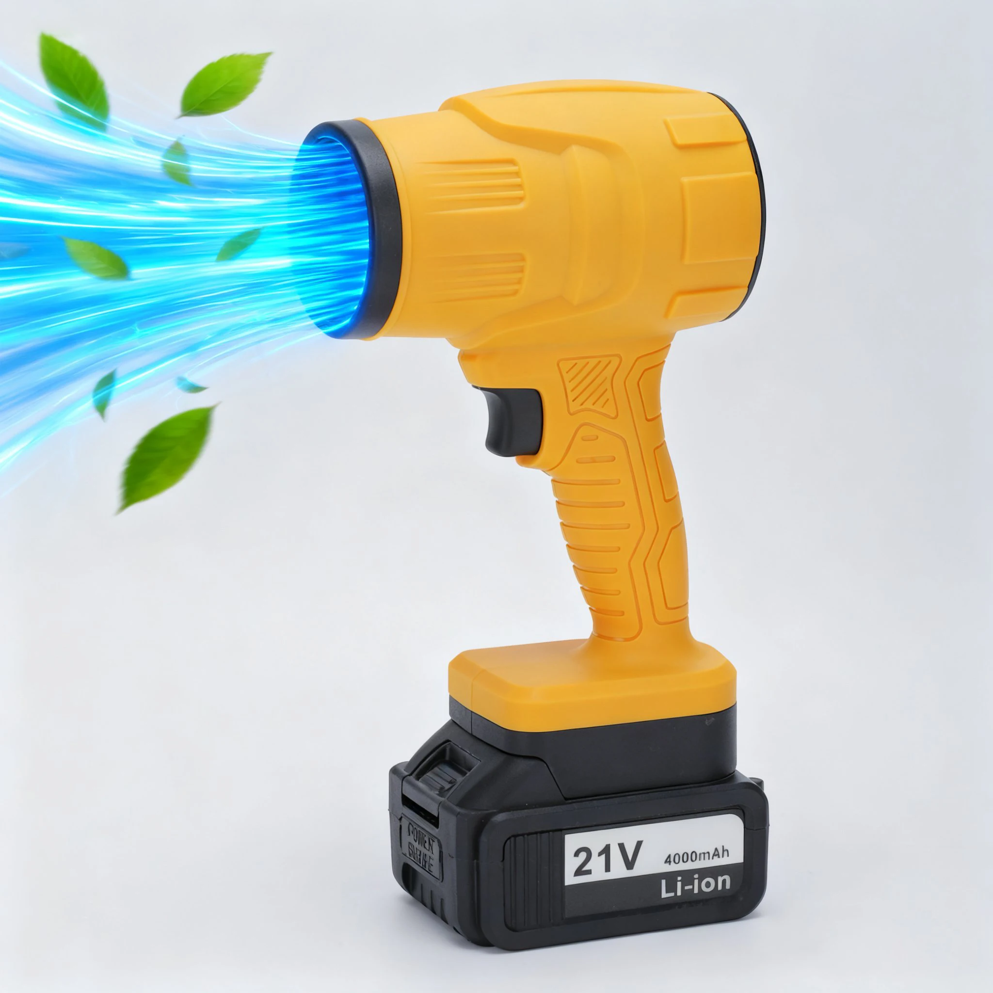 Industrial Grade 21V Handheld Electric Air Blower with Turbo Jet, Violent Wind for Car, Garden, Outdoor and Professional Use