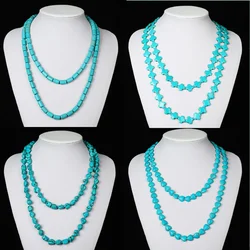 7 Style Imitation Turquoise Bead Length Necklace Women In Choker Necklaces Men's Jewelry Handmade Fashion Party Clothing