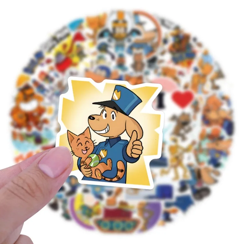 55pcs 만화 개 남자 낙서 스티커 데칼 가방 노트북 컴퓨터 워터 컵 기타 장식 DIY 어린이 클래식 장난감