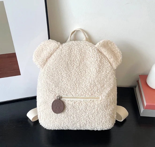 Benutzerdefinierter Teddybär-Rucksack für Kinder, personalisierter flauschiger Teddybär-Rucksack, Geschenke für den ersten Schultag, Kleinkind-Rucksack, Kindergeschenk