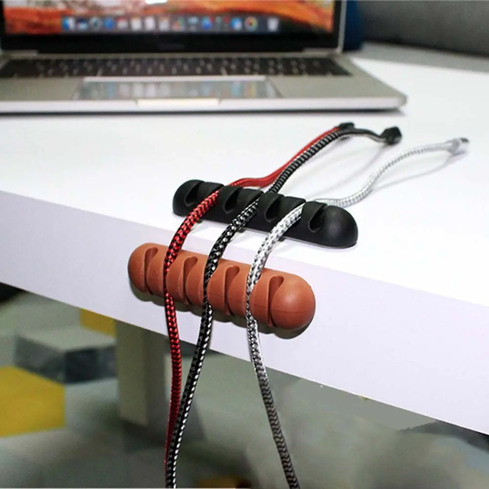 

Silicone Desktop Management Phone Line Cable Clip Cord Holder Cable Winder Cable Clamp Wire Winder USB Cable Organizer 7 Holes