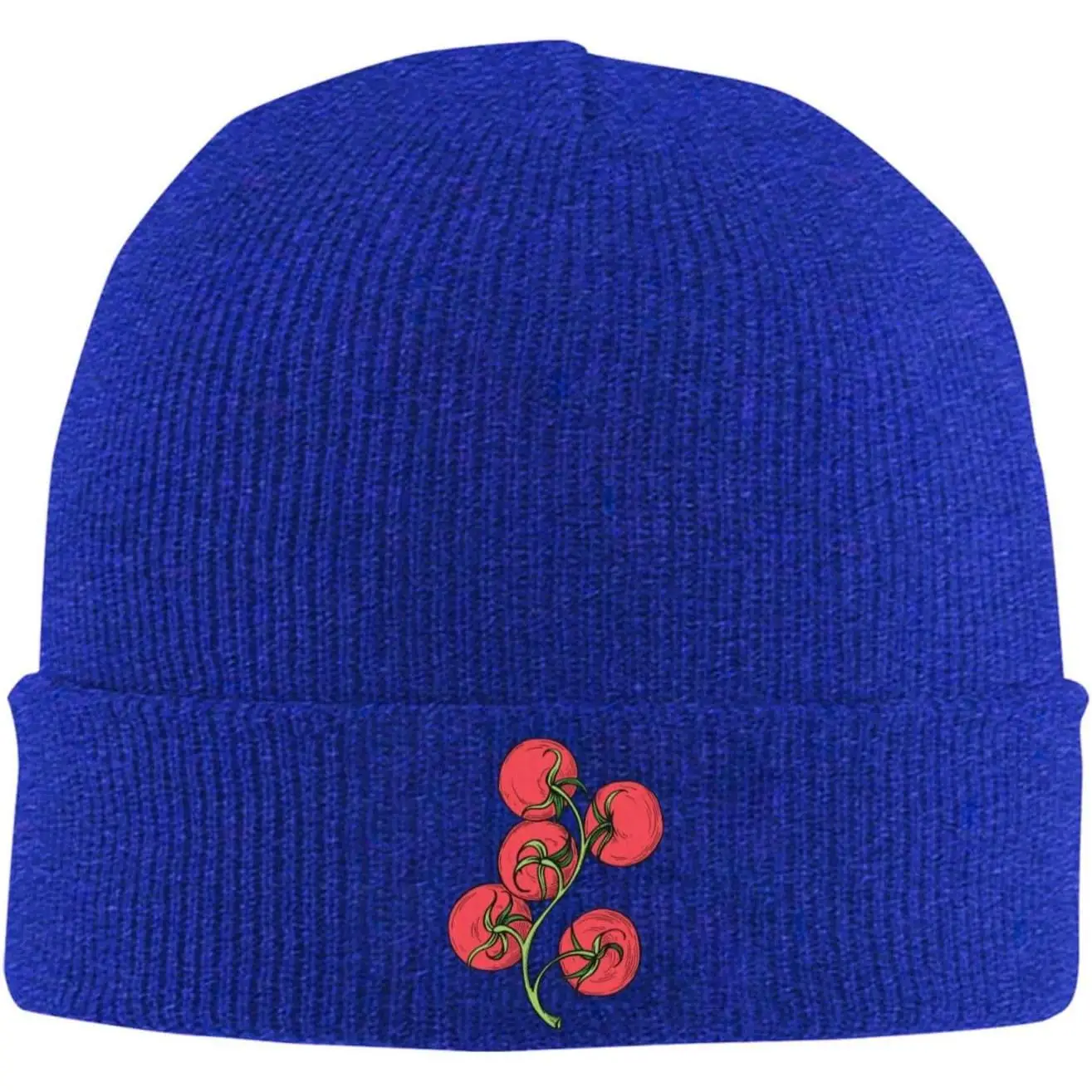 Fresh Tomatoes Beanie for Men Women Winter Soft Warm Knit Cuffed Hats Skull Cap Soft Warm Winter Hat Stretch Knit Beanies Print