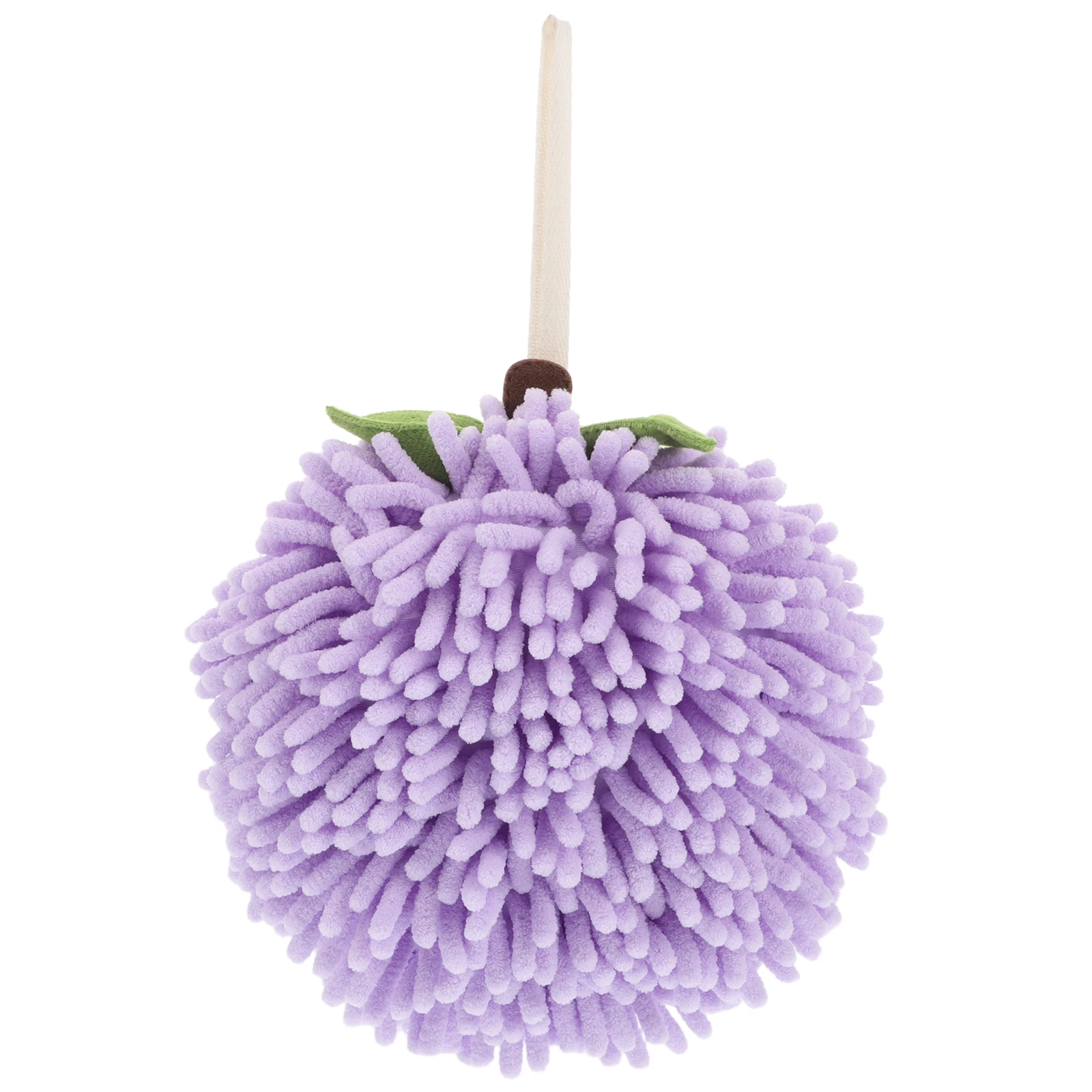 

Hand Towel Chenille Ball Absorbent Hanging Decorative Towels for Bathroom Polyester