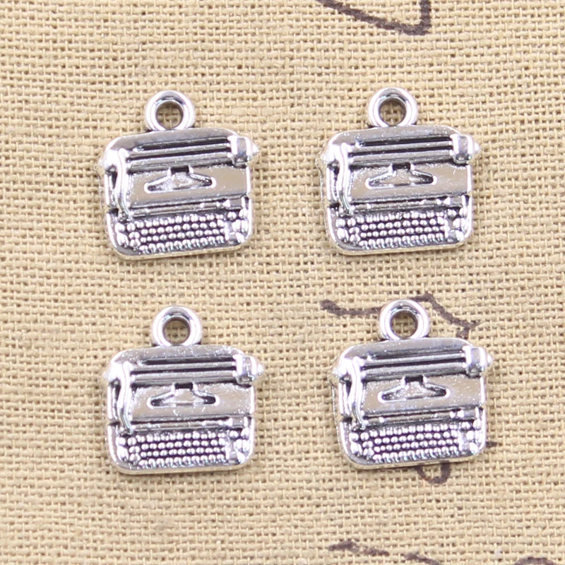20pcs Charms typewriter typer 15x15mm Tibetan Silver Color Pendants Antique Jewelry Making DIY Handmade Craft