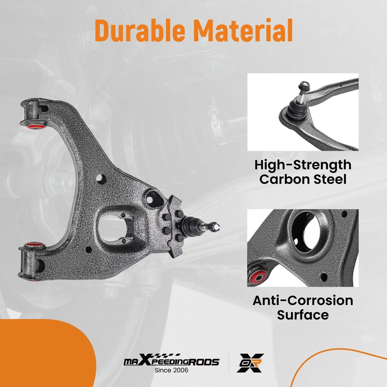 Front Upper Lower Control Arms Kit w/ Poly for 1999-2006 Silverado Sierra 1500 RWD New
