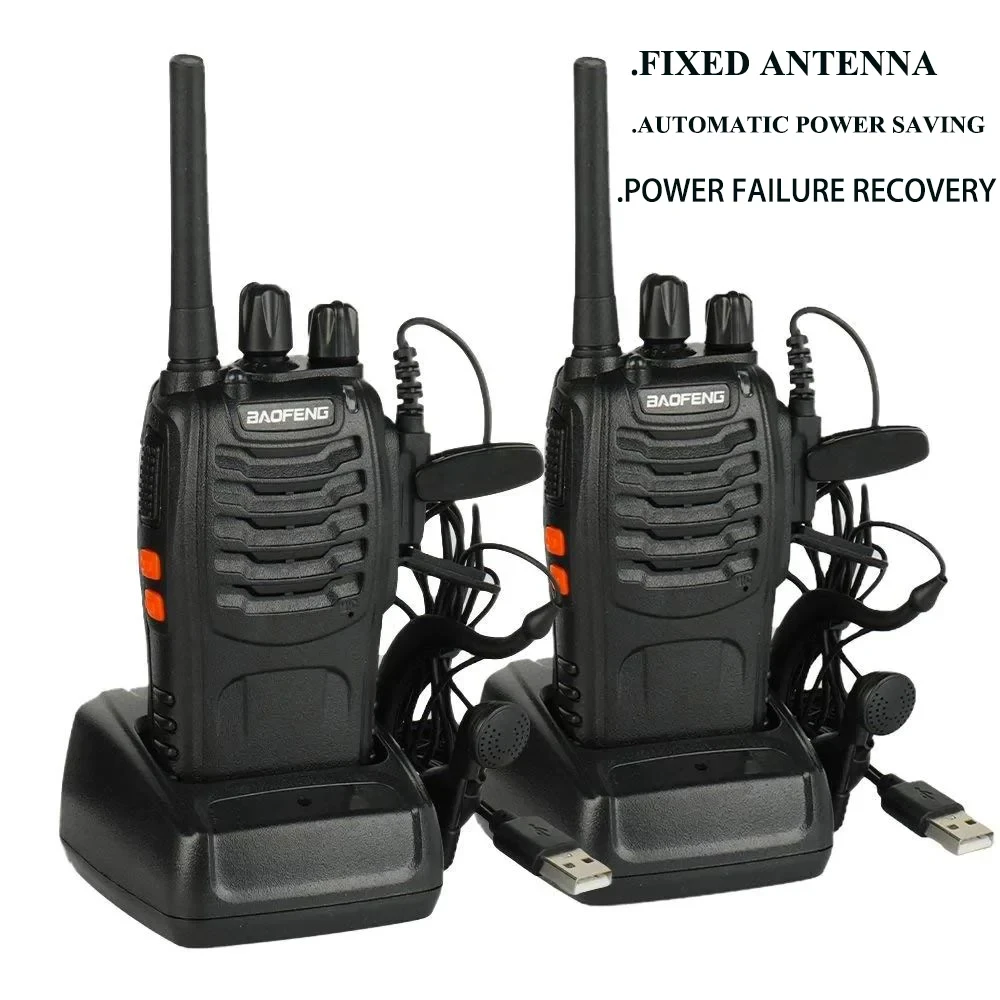 Baofeng-walkie-talkie BF-88E PMR, comunicador de mano de 446MHz, 1800mAh, 5W, Radio para el hogar y el Hotel, con licencia gratuita