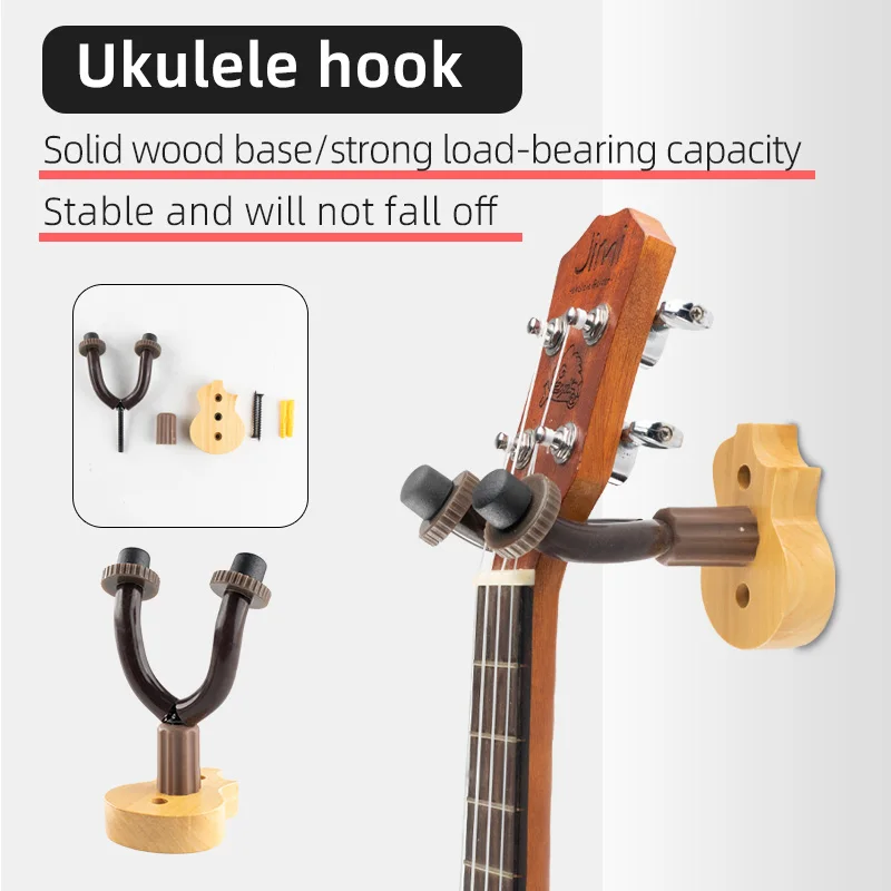 

Ukulele Wall Mount Rack Wooden Hook Display Stand Solid Wood Hanging Rack Display Stand Bracket Wall Rack