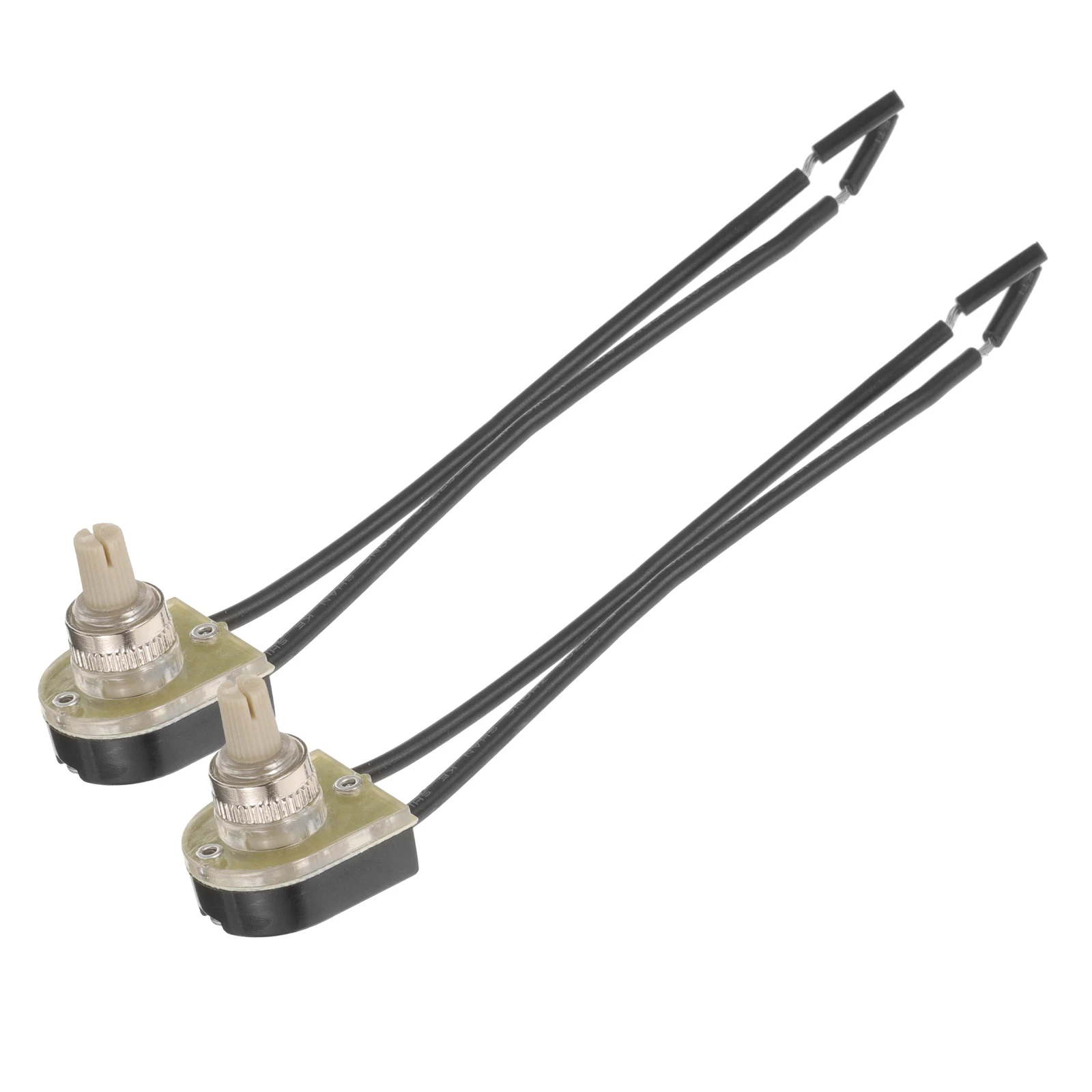 

2Pcs Lamp Rotary Switch 360 Degree Rotation Dual-Wire Desk Light Knob Switch Replacement Home Office Lighting Accessories